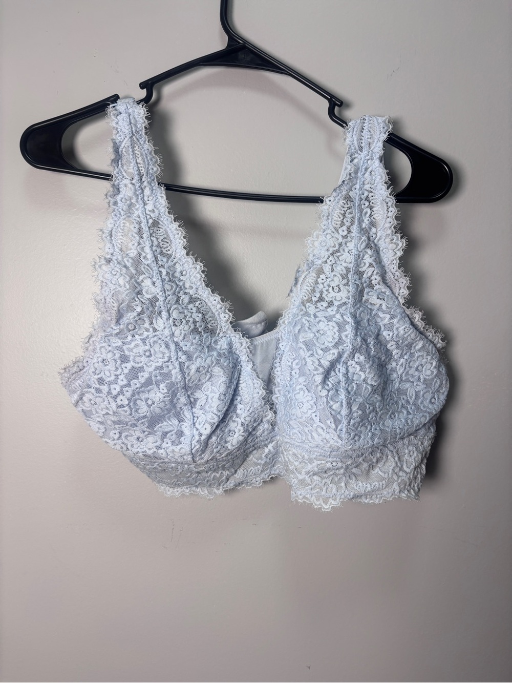 Aerie Bralette Laces Baby Blue Bra Size XL